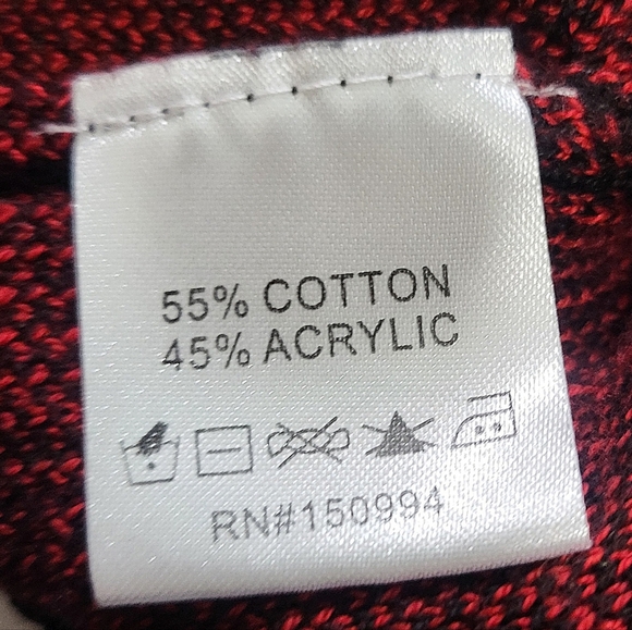 Nikkak - Women's Black and Red Cropped Cardigan Cherry Sweater - Size S - Picture 4 of 5